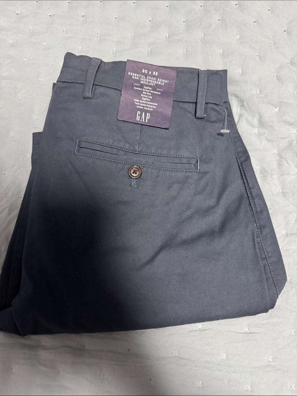 GAP Men's Dark Navy Slim Chinos